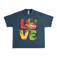 Midnight Navy love juneteenth lips Urban Heavy Tee - MaliasSmallBusiness