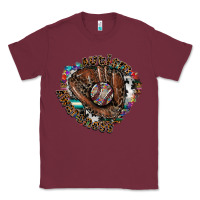 Burgundy Autism Awareness Baseball Classic Tee - CowhideDigitalArt