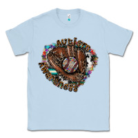 Dusty Blue Autism Awareness Baseball Classic Tee - CowhideDigitalArt
