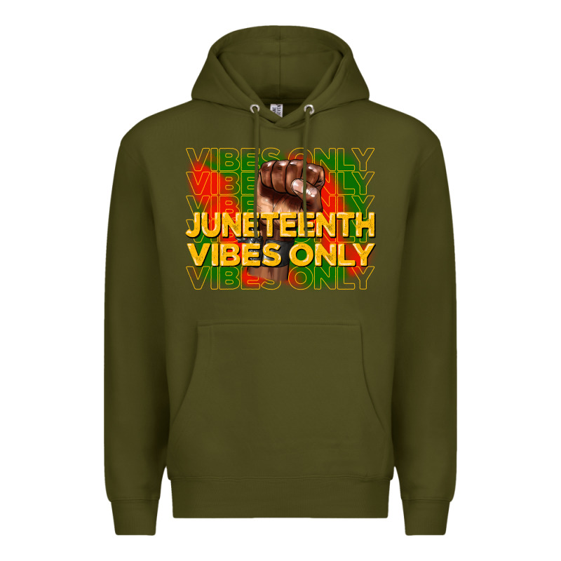 Juneteenth Vibes Only Premium Hoodie by CowGirlArtShop | Teevron