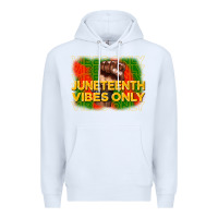 White juneteenth vibes only Premium Hoodie - CowGirlArtShop