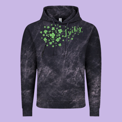 Four Leaf Clover Vintage Hoodie Designed By Maliassmallbusiness