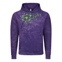 Cloud Purple four leaf clover Vintage Hoodie - MaliasSmallBusiness