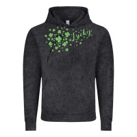 Vintage Black four leaf clover Vintage Hoodie - MaliasSmallBusiness