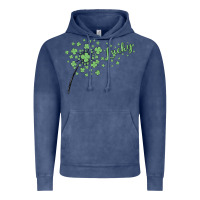Vintage Denim four leaf clover Vintage Hoodie - MaliasSmallBusiness