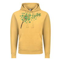 Vintage Mustard four leaf clover Vintage Hoodie - MaliasSmallBusiness