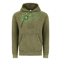 Vintage Olive four leaf clover Vintage Hoodie - MaliasSmallBusiness