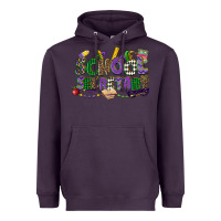 Plum school secretary mardi gras Heavyweight Hoodie - CowGirlArtShop