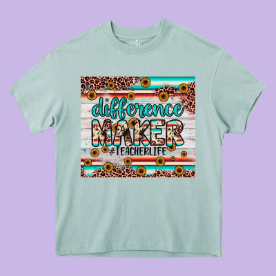 Difference Maker Heavy Core Tee Designed By Jahusdesignshop