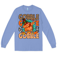Colony Blue Gobble Gobble Gobble Long Sleeve Tee - MaliasSmallBusiness
