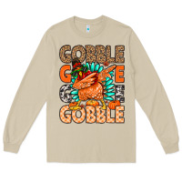 Mushroom Gobble Gobble Gobble Long Sleeve Tee - MaliasSmallBusiness