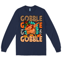 Navy Gobble Gobble Gobble Long Sleeve Tee - MaliasSmallBusiness