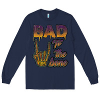 Navy bad to the bone Long Sleeve Tee - JahusDesignShop