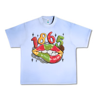 Grape Ice 1865 juneteenth lips Urban Heavy Tee - MaliasSmallBusiness