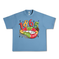 Pebble Blue 1865 juneteenth lips Urban Heavy Tee - MaliasSmallBusiness