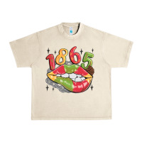 Sandshell 1865 juneteenth lips Urban Heavy Tee - MaliasSmallBusiness
