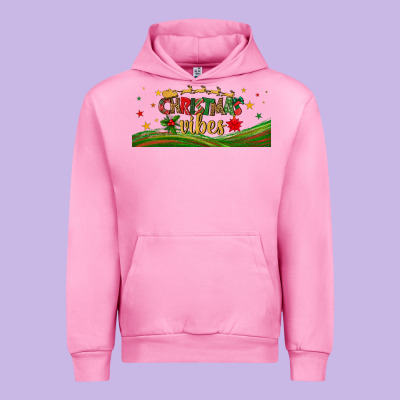 Christmas Vibes Libbey Glass Urban Hoodie Designed By Bundleandbundleshop