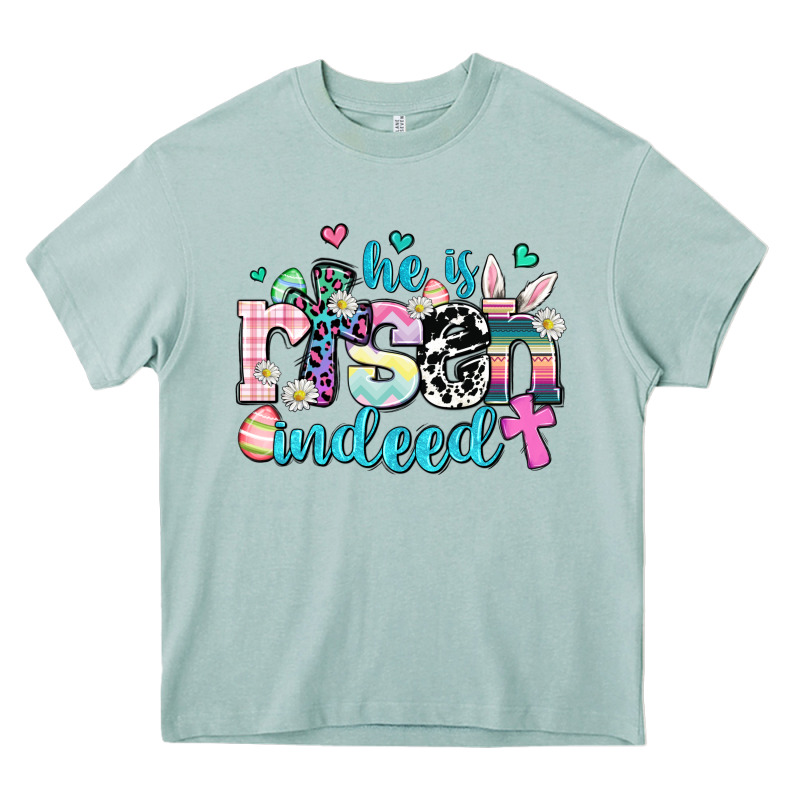 He Is Risen Indeed Heavy Core Tee by AdoDesignShop | Teevron