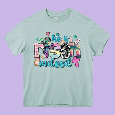 He Is Risen Indeed Heavy Core Tee Designed By Adodesignshop