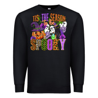 Black tis the season to be spooky Premium Sweatshirt - CowGirlArtShop