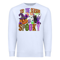 White tis the season to be spooky Premium Sweatshirt - CowGirlArtShop