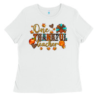 White one thankful teacher Ladies Tee - JahusDesignShop