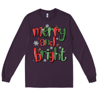 Plum merry and bright Long Sleeve Tee - MaliasSmallBusiness