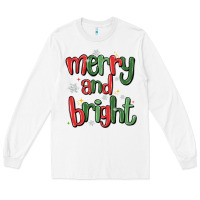 White merry and bright Long Sleeve Tee - MaliasSmallBusiness