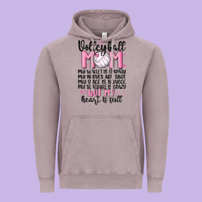 Volleyball Mom Vintage Hoodie Designed By Maliassmallbusiness