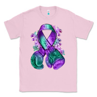 Bubblegum Pink purple and green anal cancer with boxing gloves na Classic Tee - NancyCooperArtShop