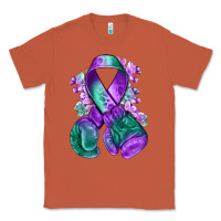 Copper purple and green anal cancer with boxing gloves na Classic Tee - NancyCooperArtShop