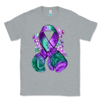 Purple And Green Anal Cancer With Boxing Gloves Na Classic Tee | Teevron
