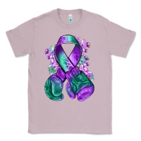 Lilac purple and green anal cancer with boxing gloves na Classic Tee - NancyCooperArtShop