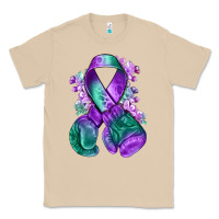Mushroom purple and green anal cancer with boxing gloves na Classic Tee - NancyCooperArtShop
