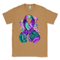 Toasted Coconut purple and green anal cancer with boxing gloves na Classic Tee - NancyCooperArtShop