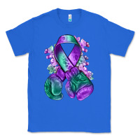 True Royal purple and green anal cancer with boxing gloves na Classic Tee - NancyCooperArtShop