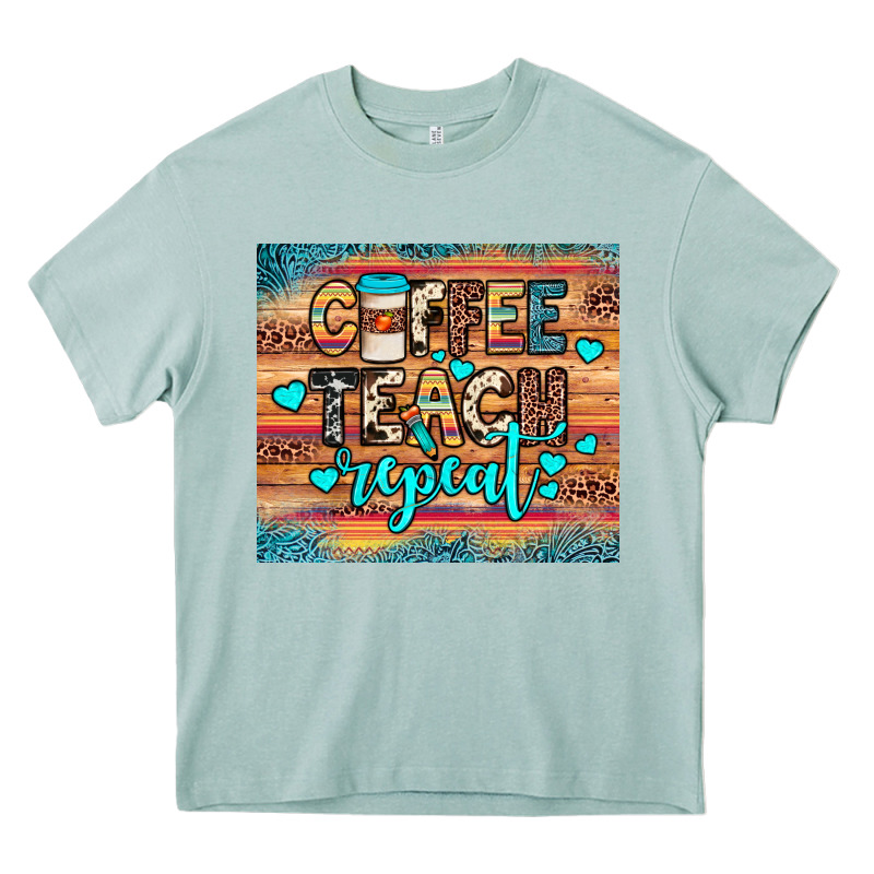 Coffee Teach Repeat Heavy Core Tee by JahusDesignShop | Teevron