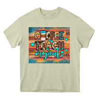 Mossy coffee teach repeat Heavy Core Tee - JahusDesignShop