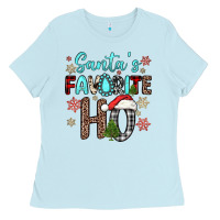 Baby Blue santa s favorite ho Ladies Tee - JahusDesignShop
