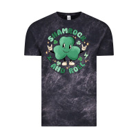 Cloud Black shamrock and roll Vintage Tee - MaliasSmallBusiness