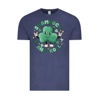 Vintage Denim shamrock and roll Vintage Tee - MaliasSmallBusiness