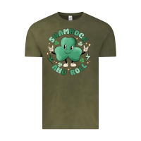 Vintage Olive shamrock and roll Vintage Tee - MaliasSmallBusiness