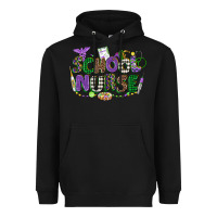 Black school nurse mardi gras Heavyweight Hoodie - CowGirlArtShop
