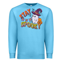 Ocean Blue stay spooky Premium Sweatshirt - CowGirlArtShop