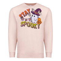 Pale Pink stay spooky Premium Sweatshirt - CowGirlArtShop
