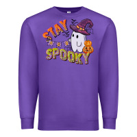 Purple stay spooky Premium Sweatshirt - CowGirlArtShop