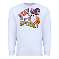 White stay spooky Premium Sweatshirt - CowGirlArtShop
