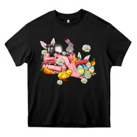 Black easter excavator Heavy Core Tee - AdoDesignShop