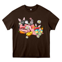 Chocolate Brown easter excavator Heavy Core Tee - AdoDesignShop