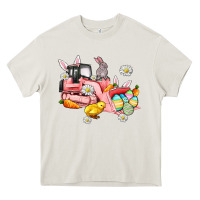 Cream easter excavator Heavy Core Tee - AdoDesignShop